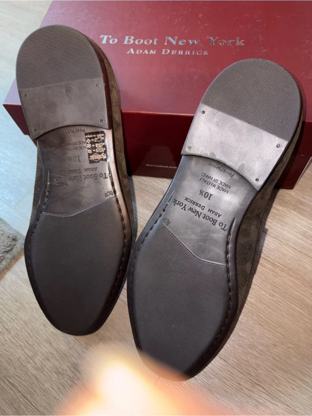To Boot Men's Gray Suede Penny Loafers